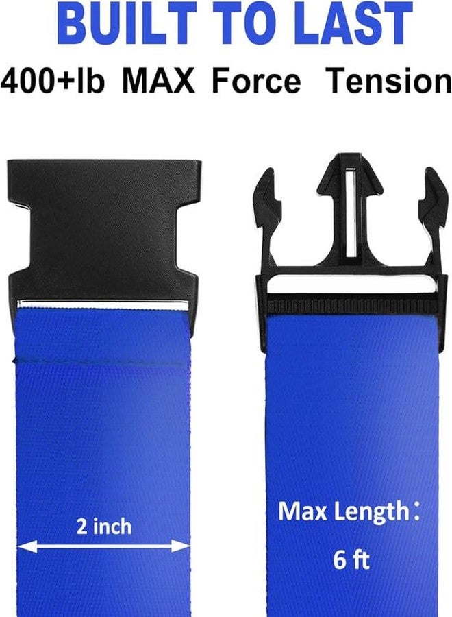 Rasikvar Luggage Strap | Luggage Belt for Suitcase & Trolley Bags | Travel Belt with Quick Release Adjustable Buckle for Suitcase (2 Pcs, Blue) - Image 2